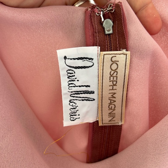 Vintage 60s 70s David Morris x Joseph Magnin Two-Tone Gamine Dress Pink 4 - Picture 5 of 8